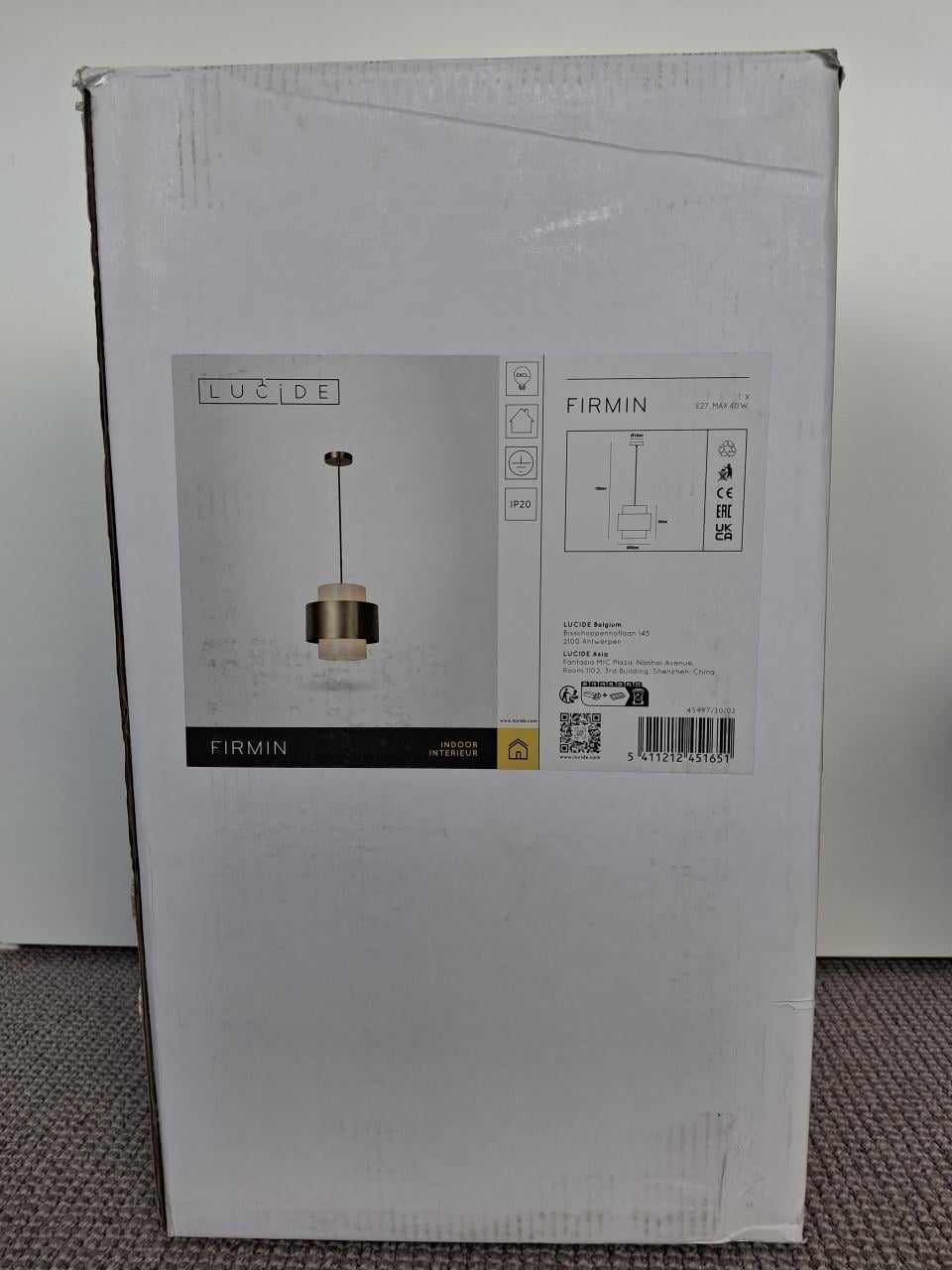 Hanglamp Lucinde Firmin glas/messing