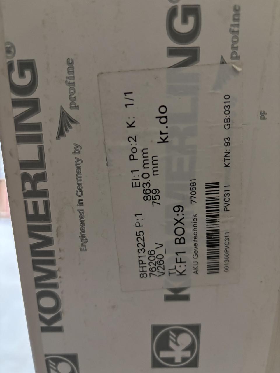 Nieuwe blauwe voordeur kunststof met rvs en raampjes