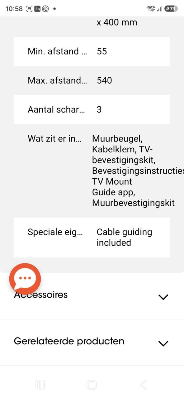 Wandbeugel tv merk Vogel's