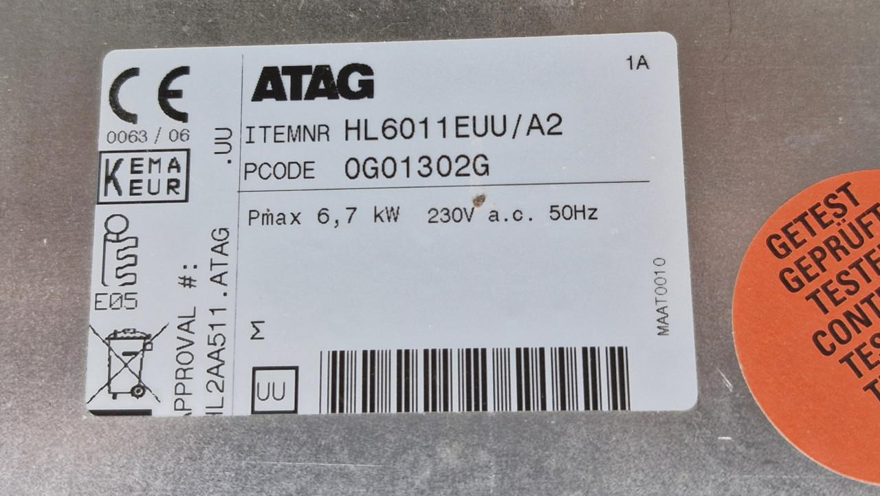 ATAG elektrische kookplaat, 4 zones, inbouw, 230V