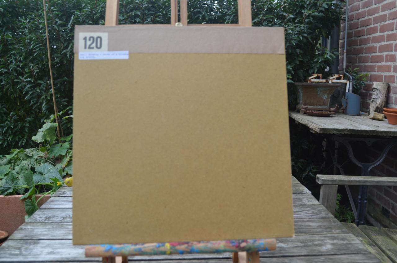 Schitterende oude Japanse tekeningen in passe-partout (3)