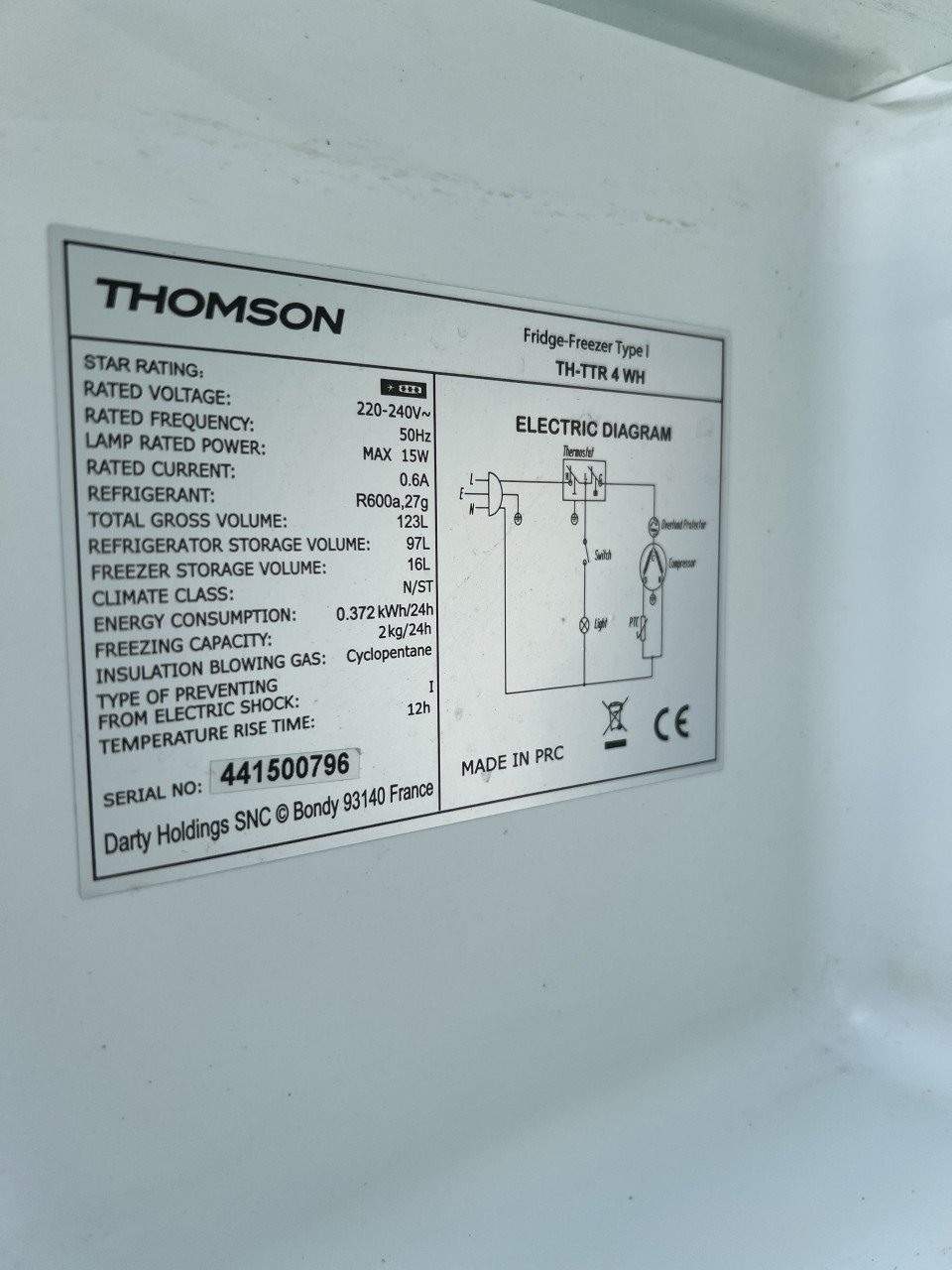 Tafelmodel koelkast met vriesvak 85x55 cm. Energieklasse A++.Schoon  netjes
