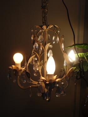 Vintage hanglamp met 3 lichtpunten