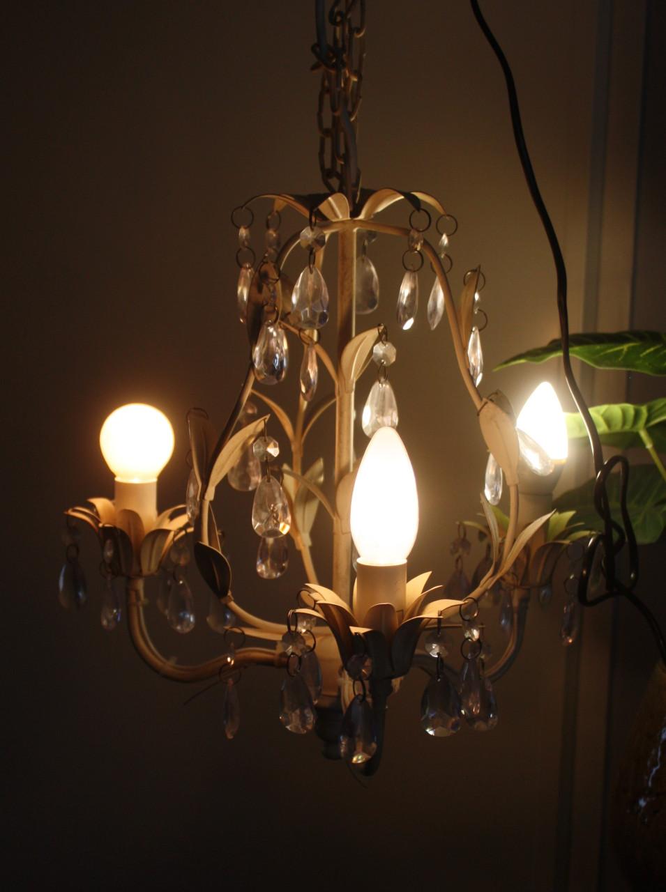 Vintage hanglamp met 3 lichtpunten