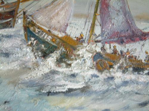Sterk staaltje zeemans  kunst redders in storm   Jac Caljouw  Arnemuiden