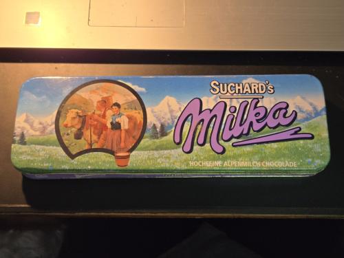 Suchard's Milka Hochfeine Alpenmilch Chocolade verzamelblik.
