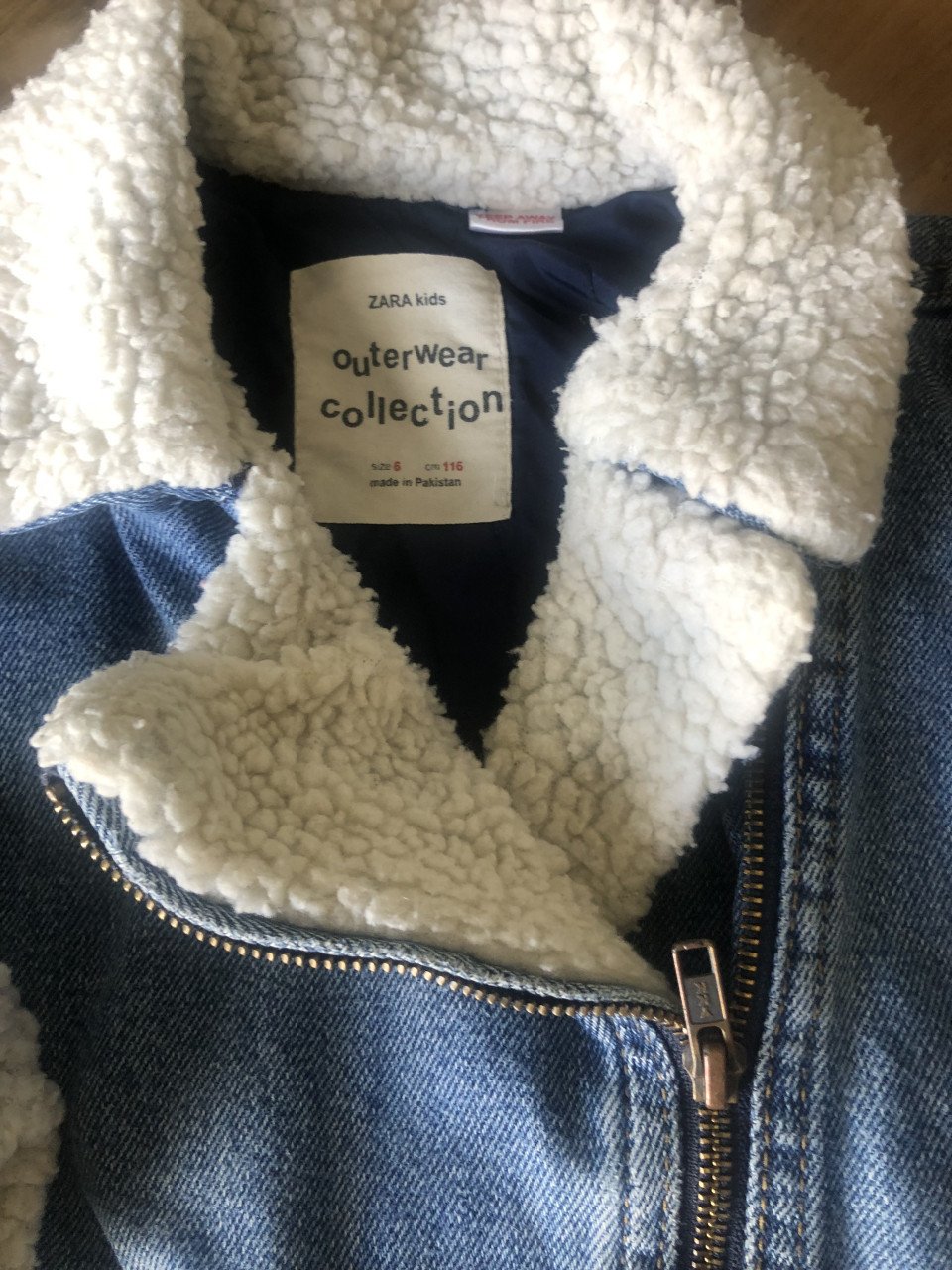 Winterjack jeans meisje