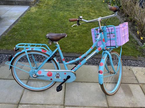 Leuke 26 inch Popal fiets - Lichtblauw, 3 versnellingen en terugtraprem
