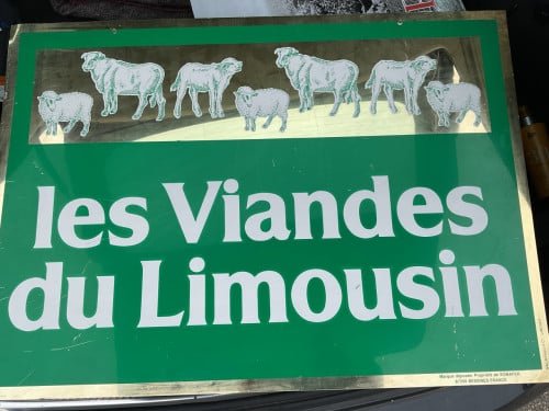 Reclamebord Les Viandes du Limousin