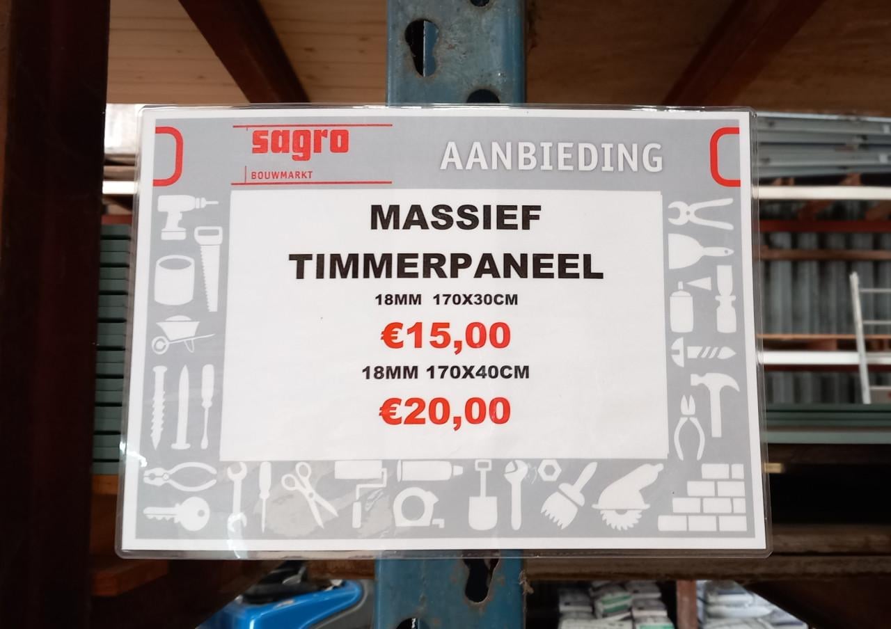 Vuren timmerpanelen  170x30 cm 18 mm