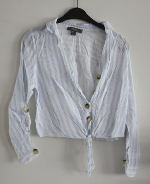 Blouse wit met blauwe streep maat 38