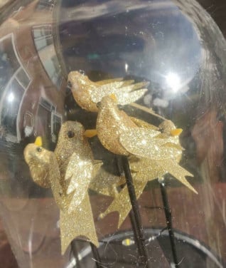Vogel Tafellamp met gouden vogels