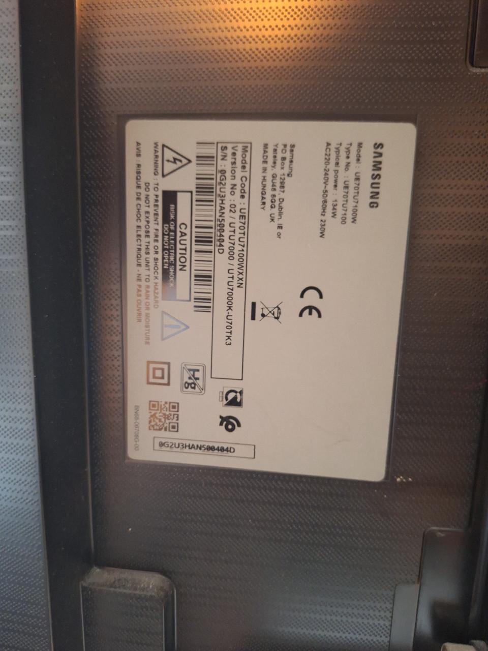 70 inch samsung defect