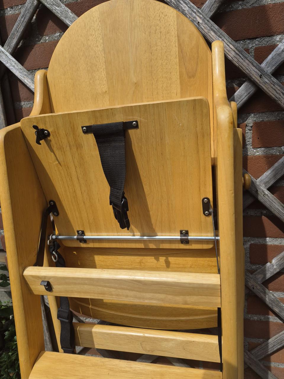 Kinderstoel massief hout, opklapbaar