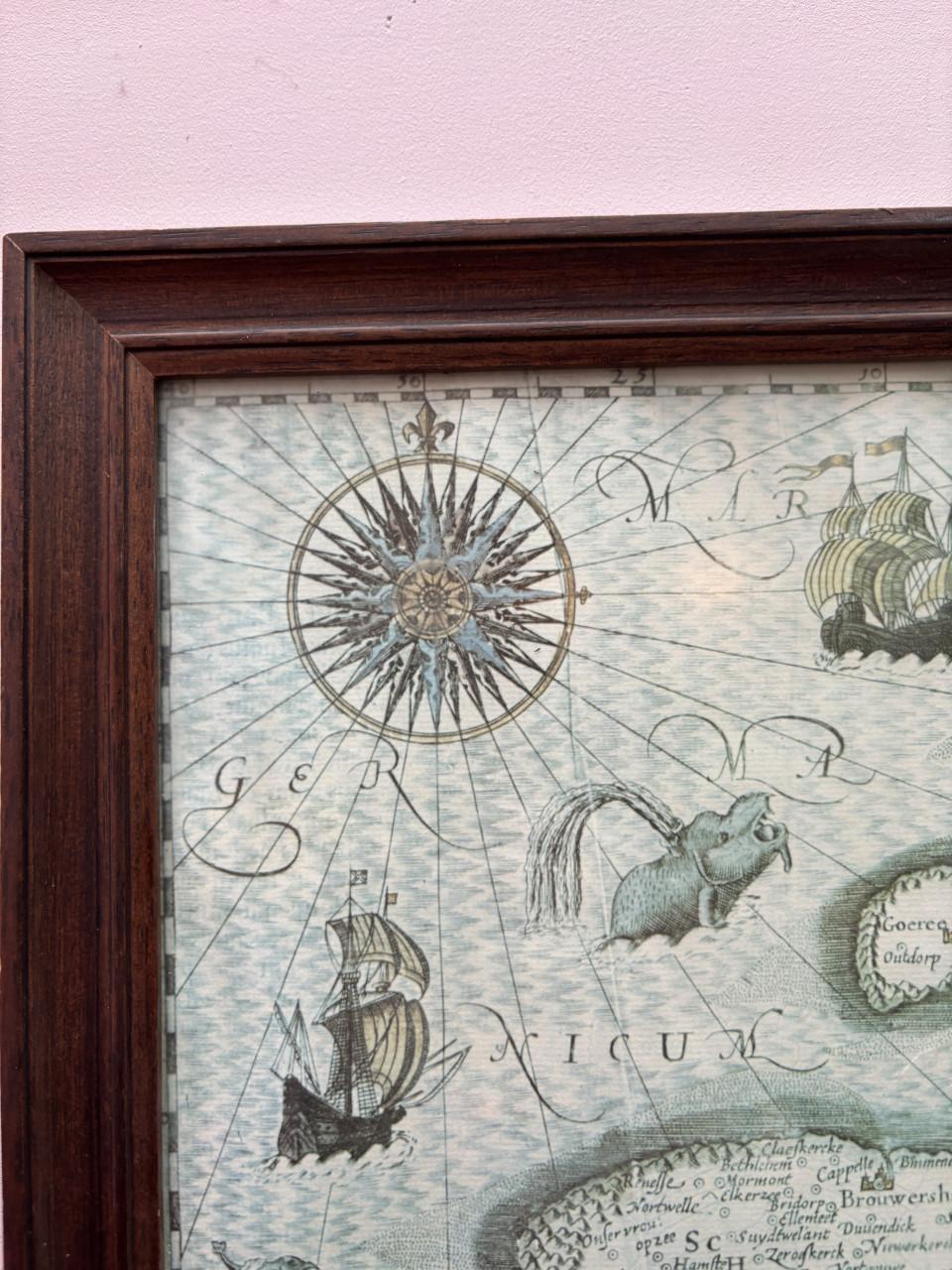 Antieke Kaart Graafschap Zeeland watermerk Van Gelder Zonen