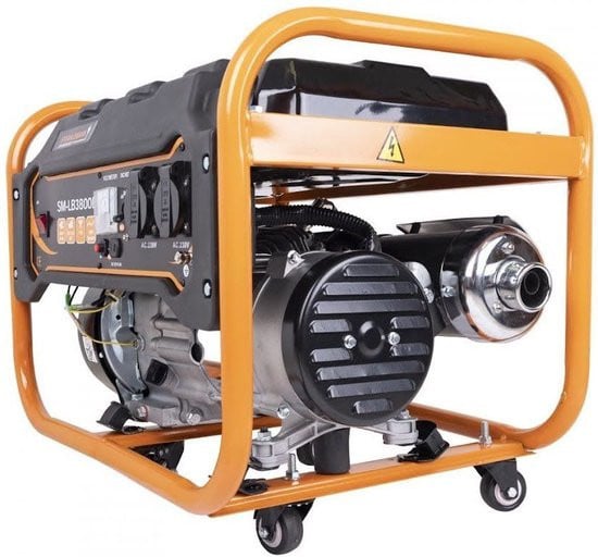 Huttenberg stille generator / aggregaat 3,3 kW – benzine mobiel noodstroom
