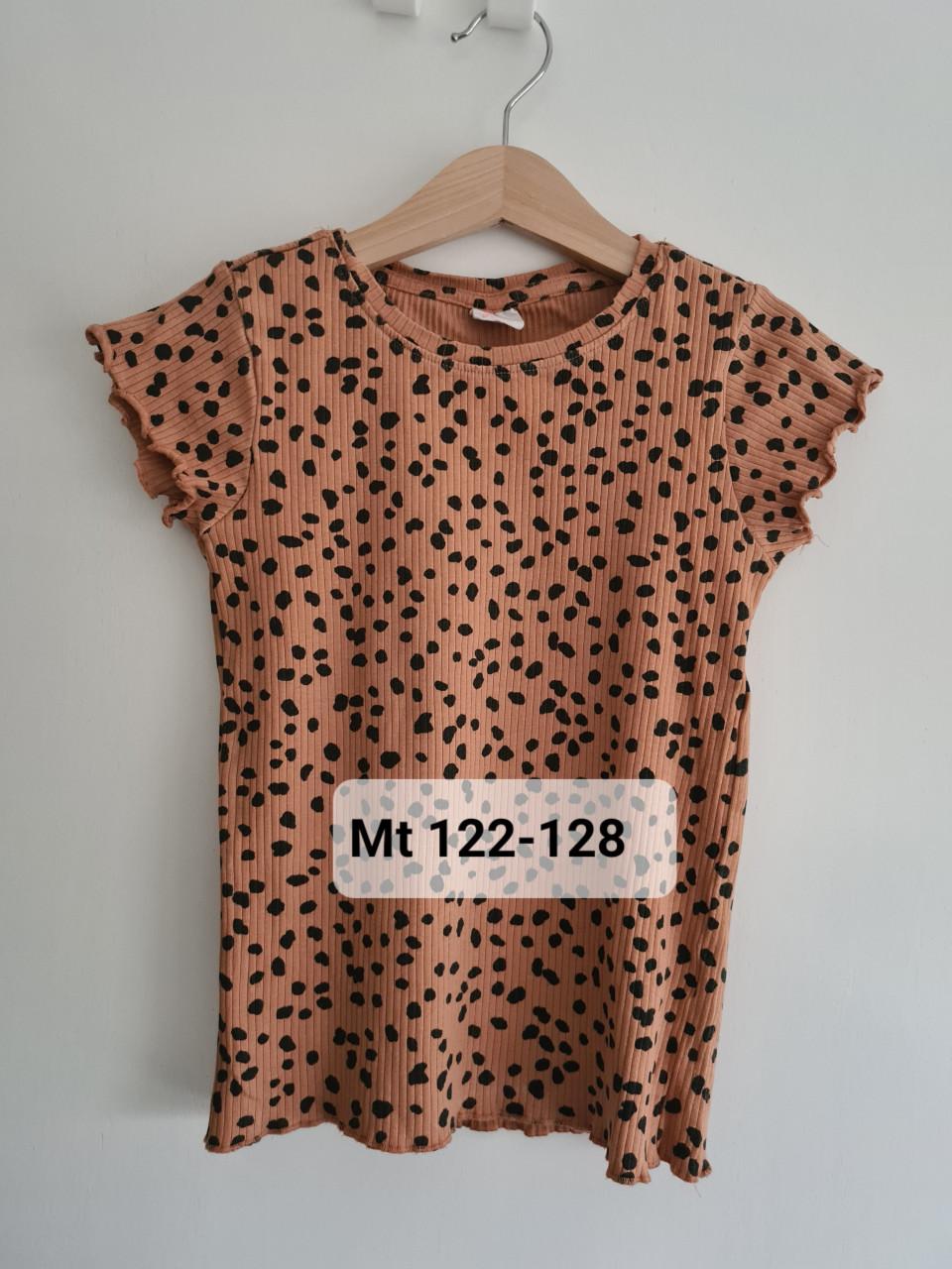 Roestbruin panterprint shirt van Hema  Mt 122-128