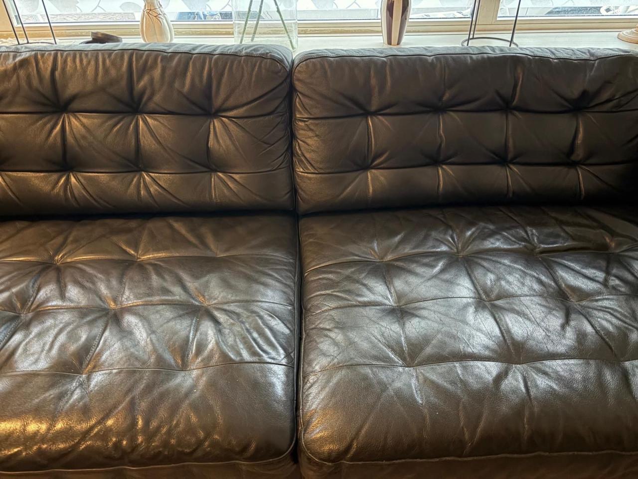 IKEA Landskrona driepersoonsbank - Zwart leer
