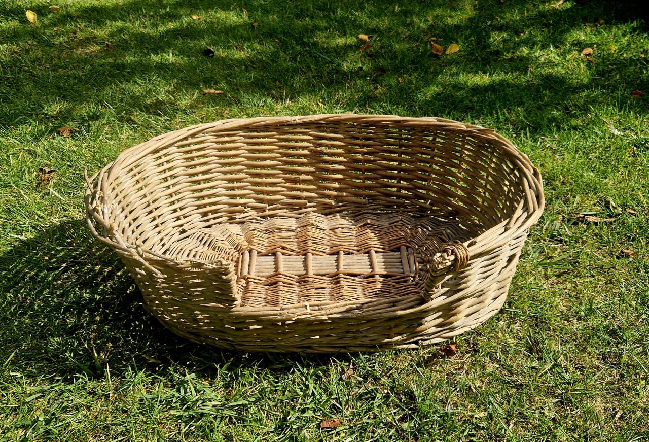 Rieten hondenmand 60x42x18 cm