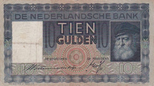 Biljet 10 Gulden 1939 Grijsaard