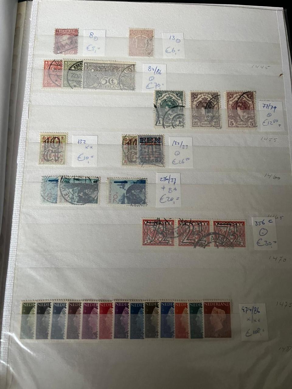 Kleine collectie Nederland gestempeld, ongestempeld en postfris