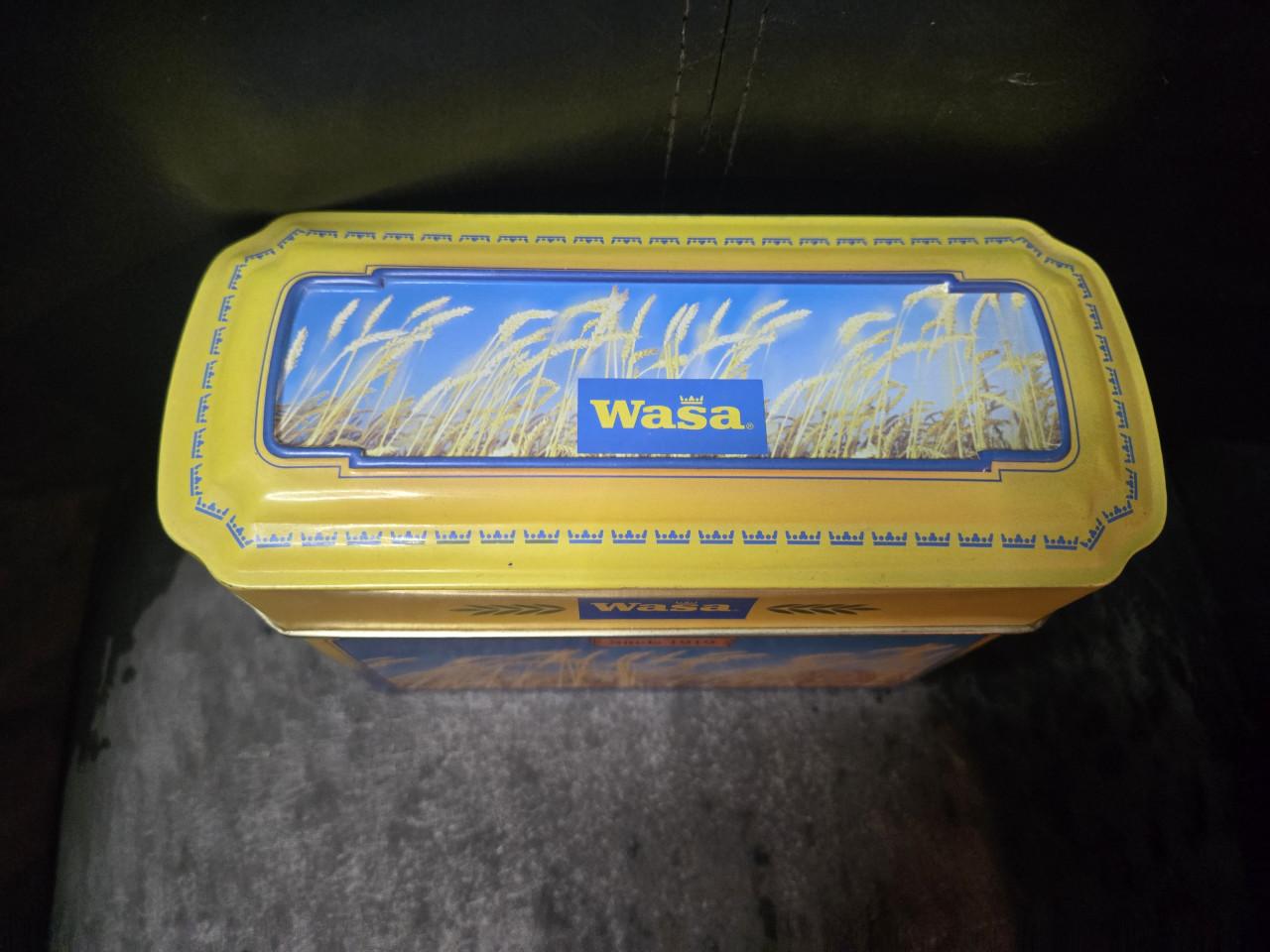 Vintage opbergblik van het merk Wasa ,L19xB7.5xH13cm