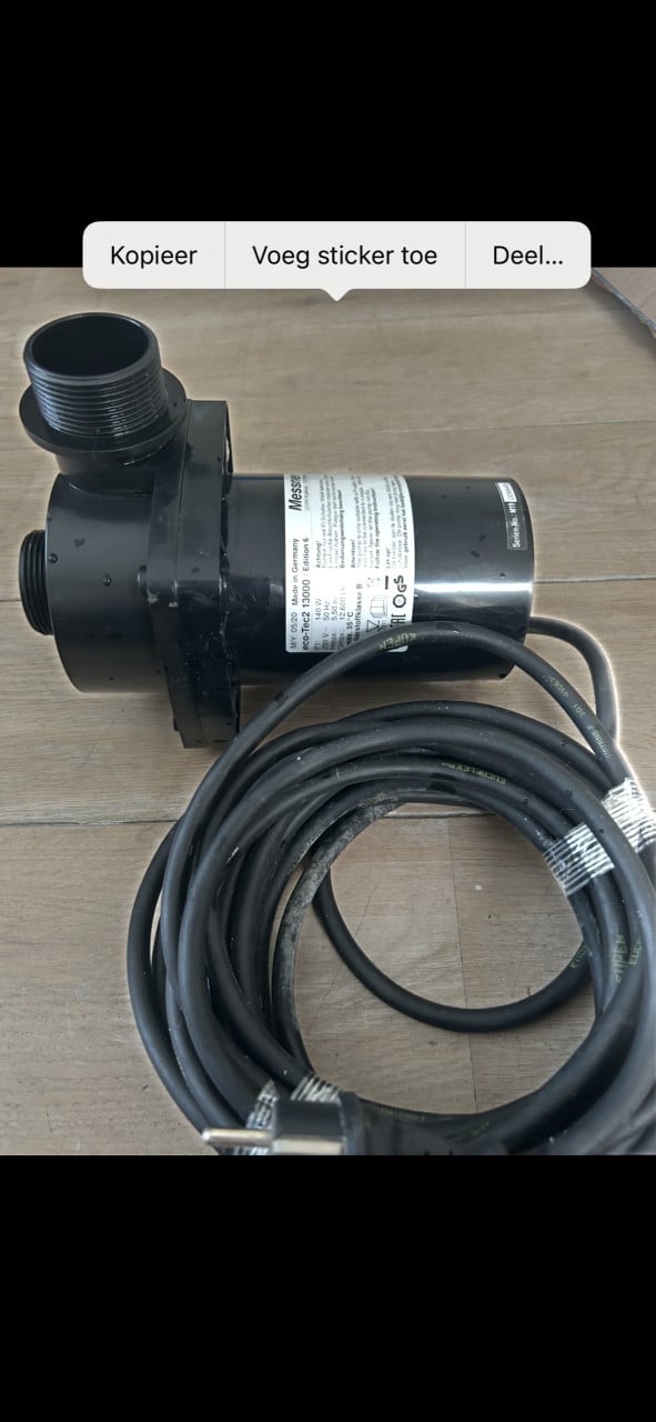Te koop Messner eco tek 13000 Siri 6  voor droog opstelling