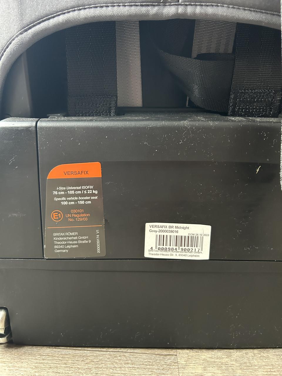 Britax Römer VERSAFIX Autostoel - Midnight Grey met Isofix