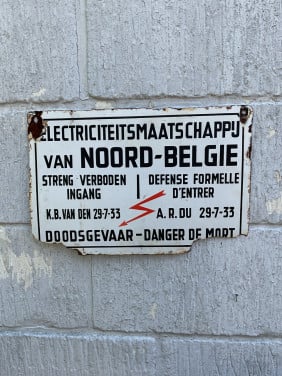 Antiek emaille bord