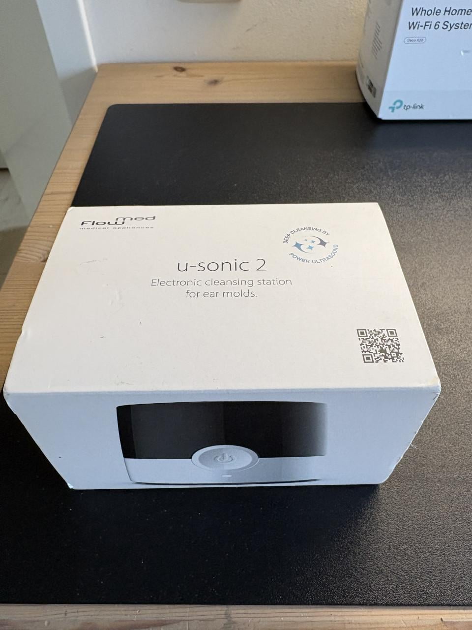 U-Sonic 2 Trilbad, gehoorapparaat cleaner met voeding  Een elektrisch reini