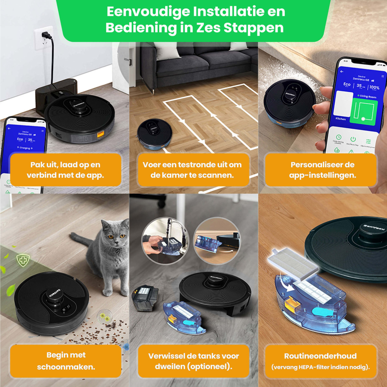 Robotstofzuiger ZenVacu G8