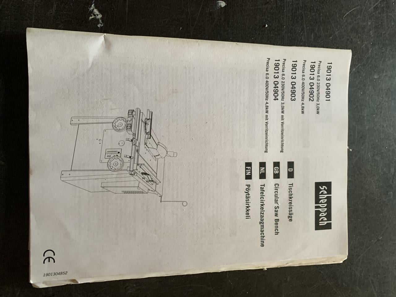 Cirkel zaagmachine Scheppach Precisa 6.0  230Volt
