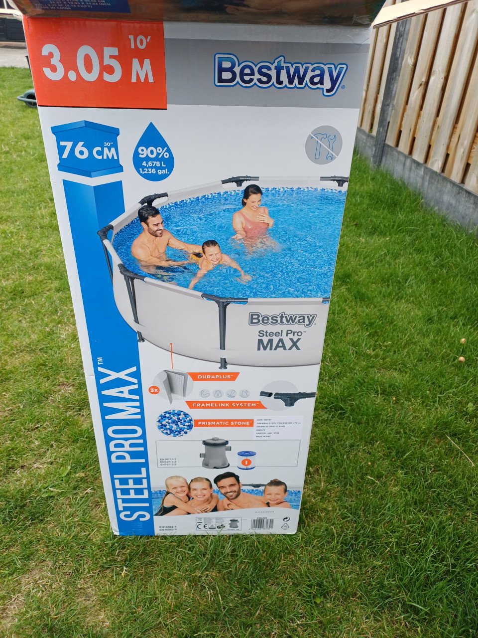 Nieuw zwembad 3.05 bij 76