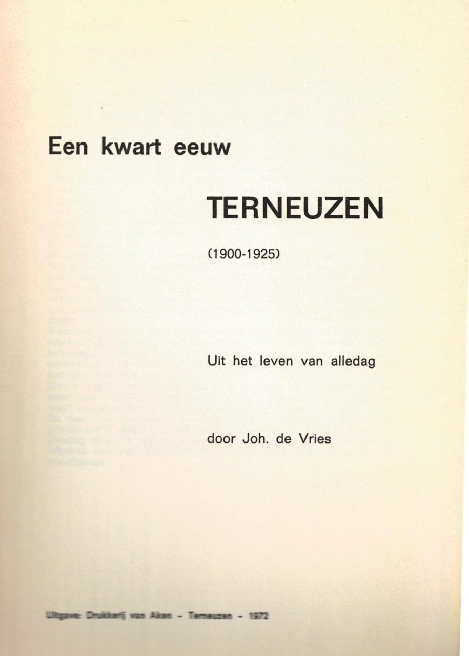 Een kwart eeuw Terneuzen. 1900-1925