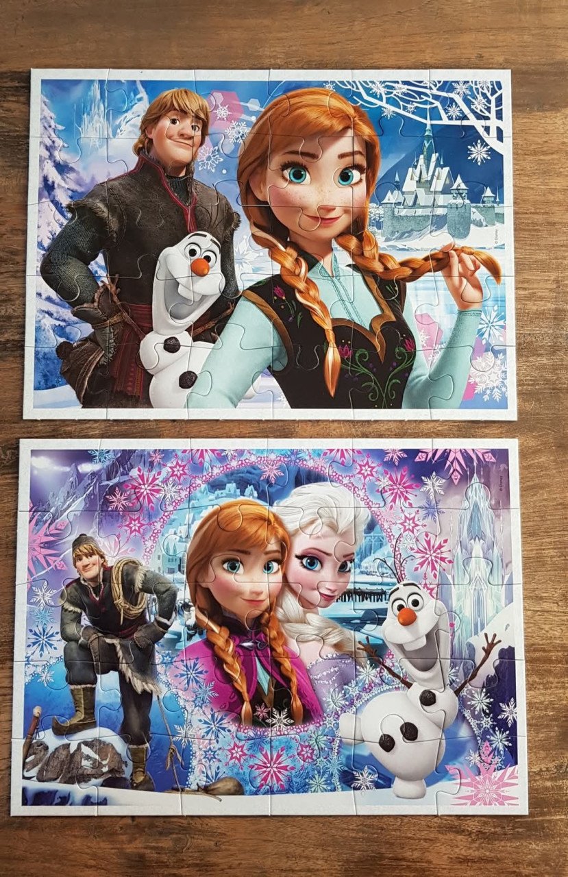 🎈Frozen Doos met 2 puzzels van 30 stukjes,