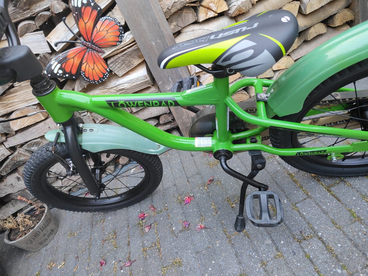 16 inch Lowenrad stoere groene jongens fiets