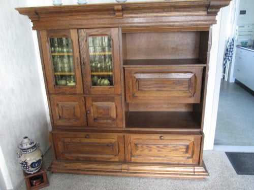 Eiken wandkast GRATIS