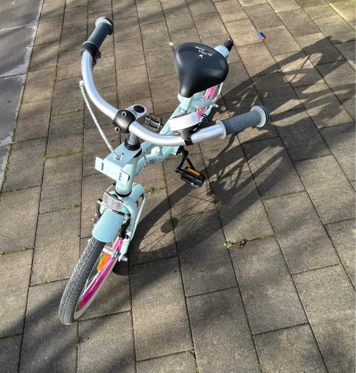 2e hands meisjesfiets Alpina Ocean glace mint 18inch