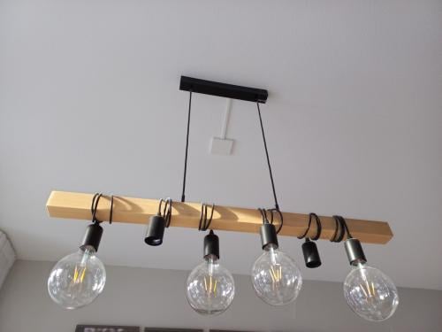 Hanglamp 6 lichtbronnen zonder lampen