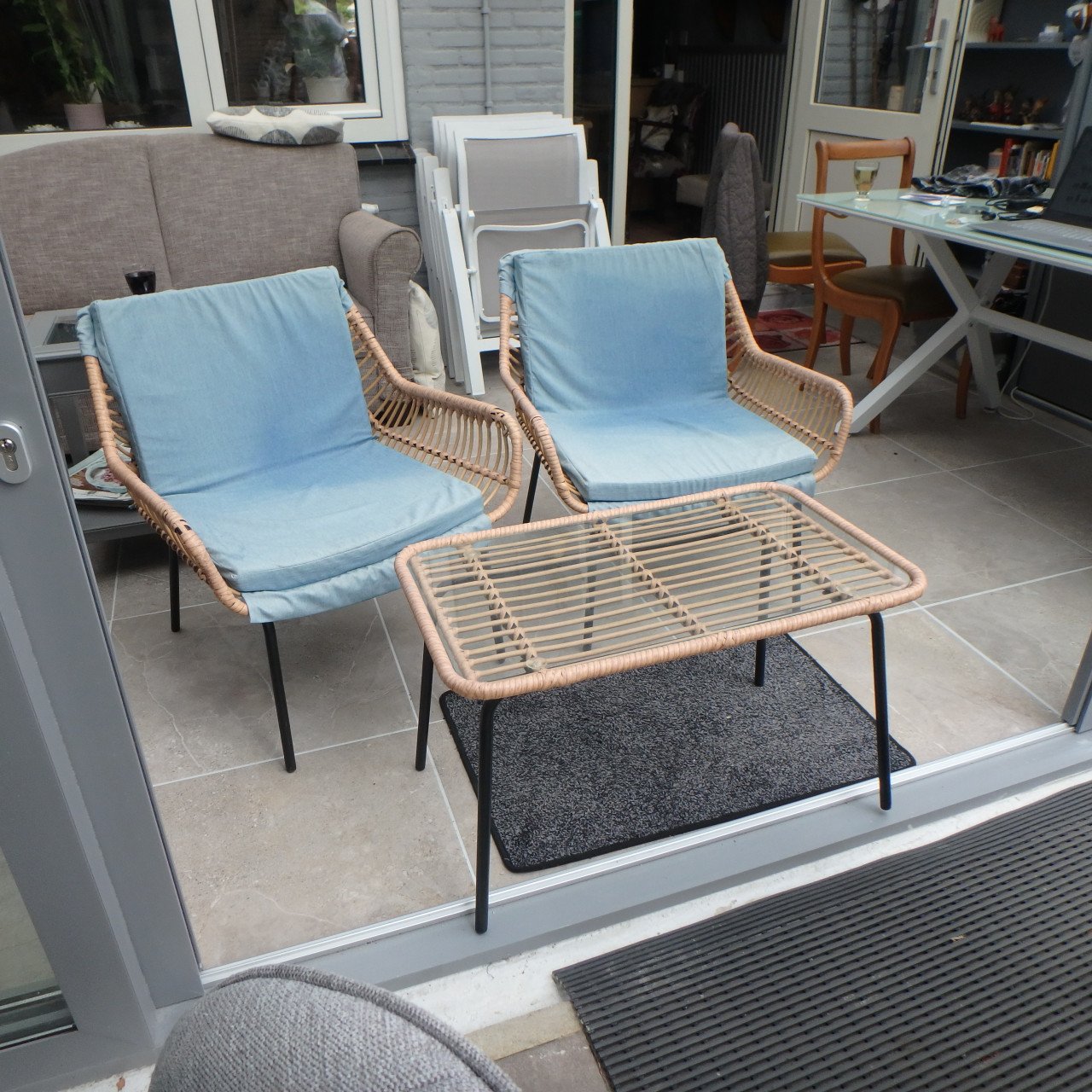 Rotan Tafel en stoelen