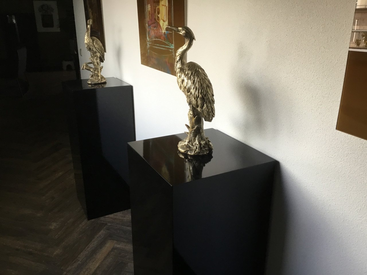 Te koop 2 zuilen zwart hoogglans 40x40x100