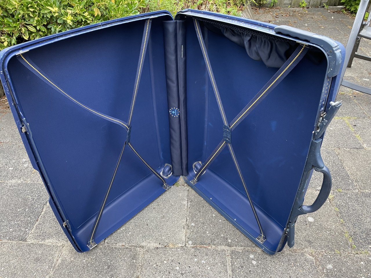 Te koop blauwe reiskoffer Samsonite