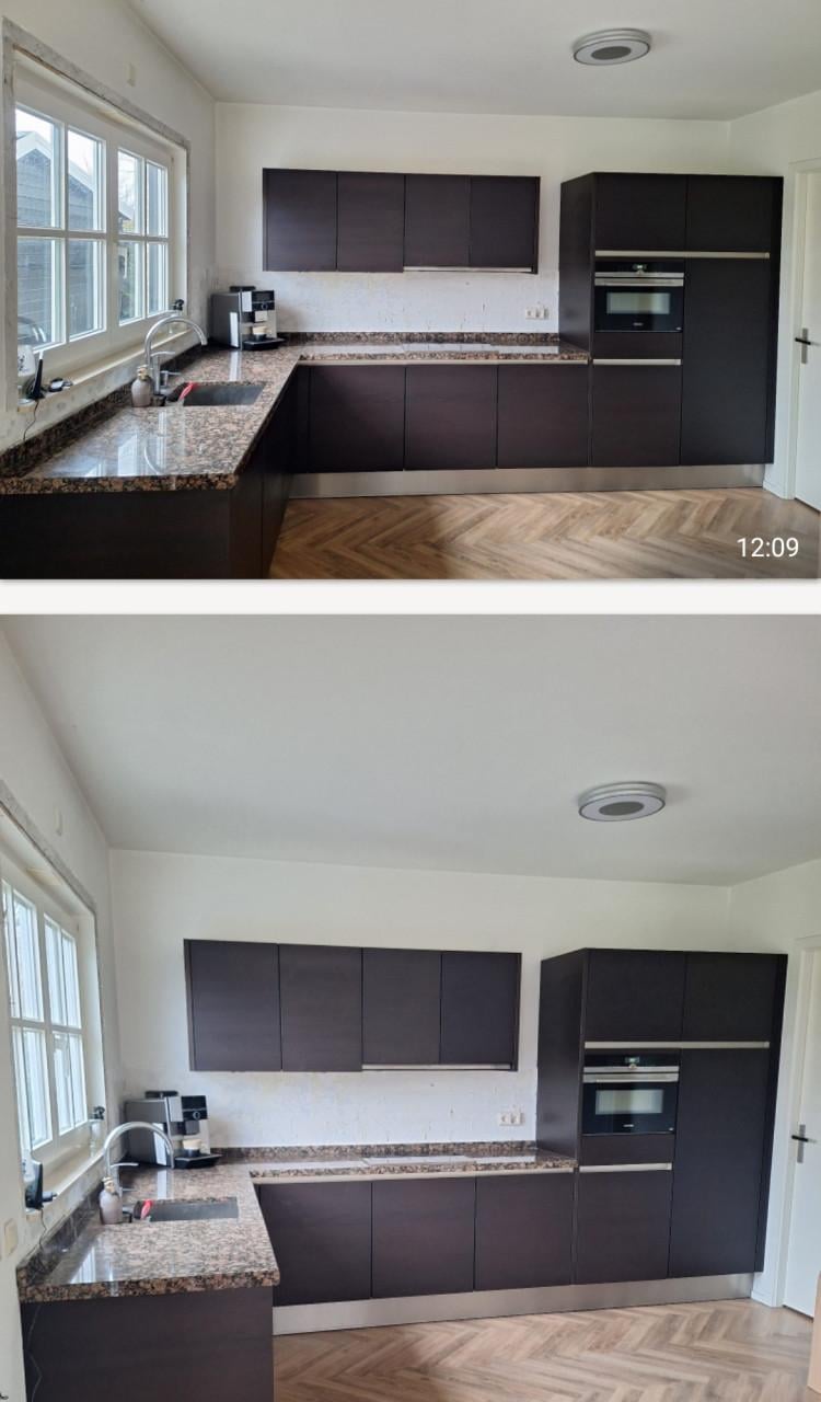 Hoekkeuken met granieten blad