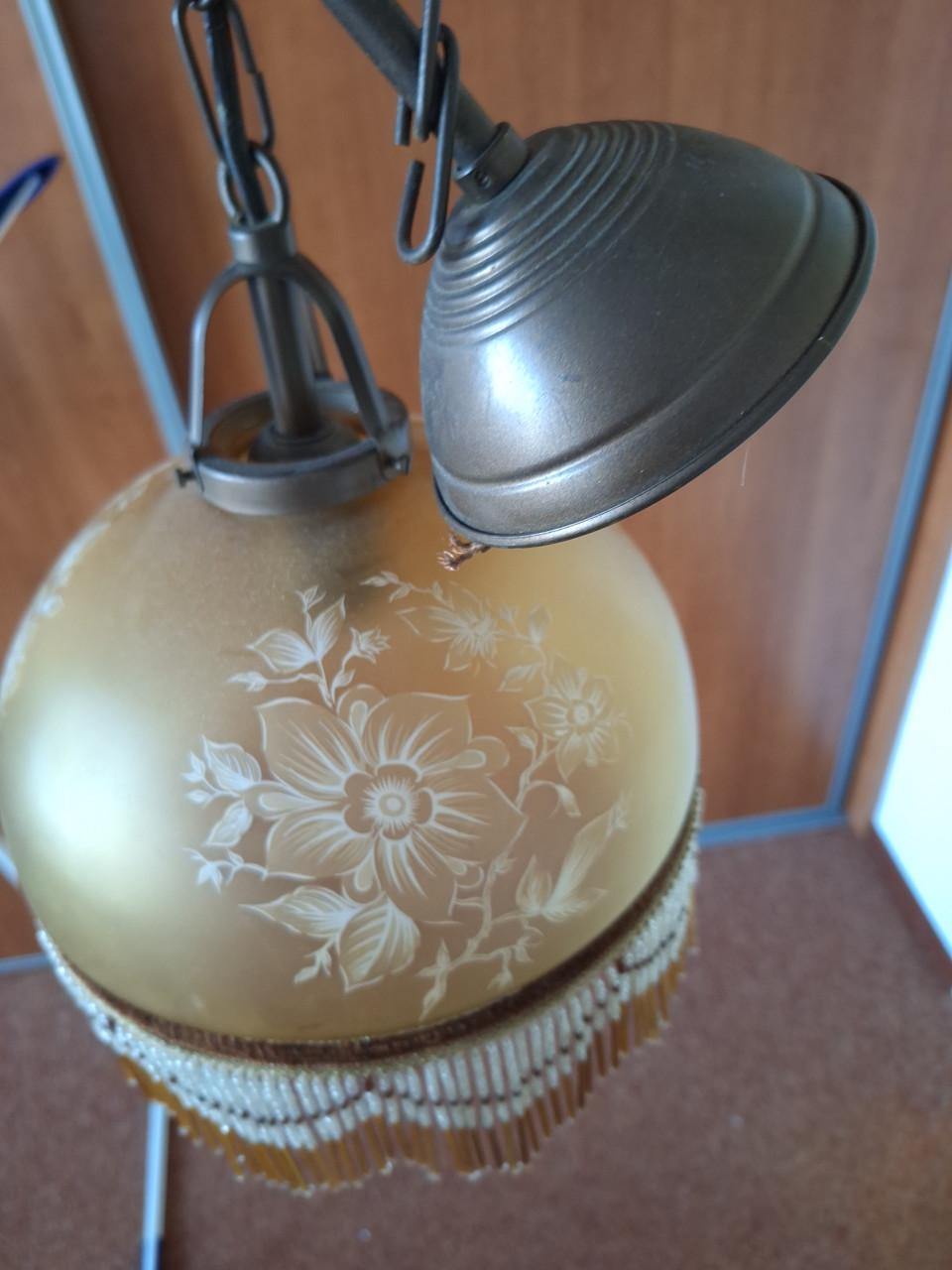 Franse hanglamp met glaskralen