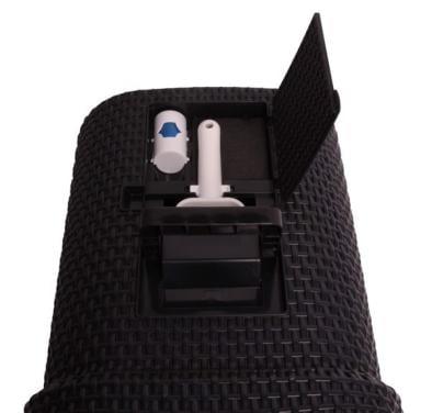 Kattentoilet Rattan Zwart 69x42x41 cm