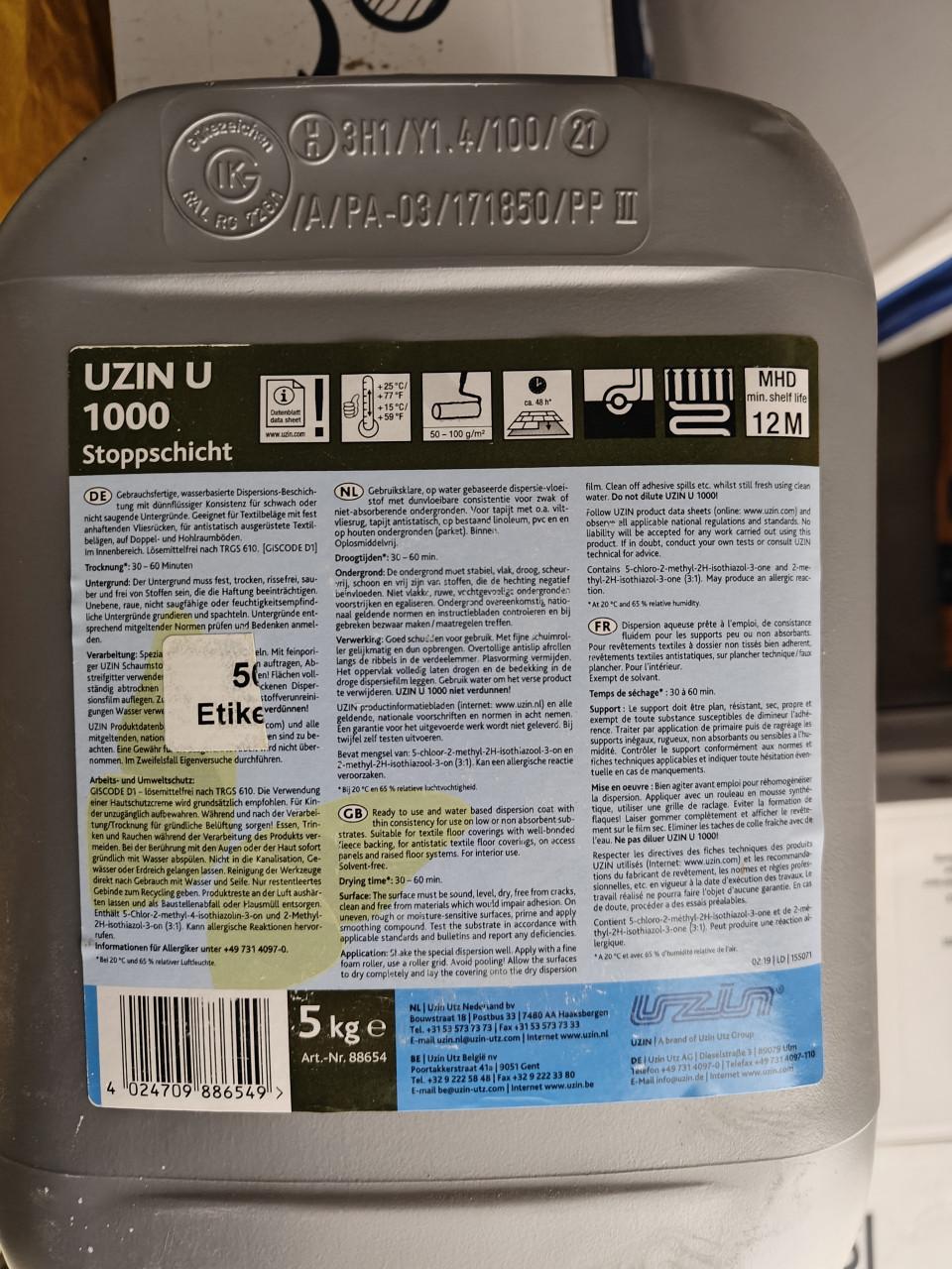 Uzin u 1000 antislip lijm