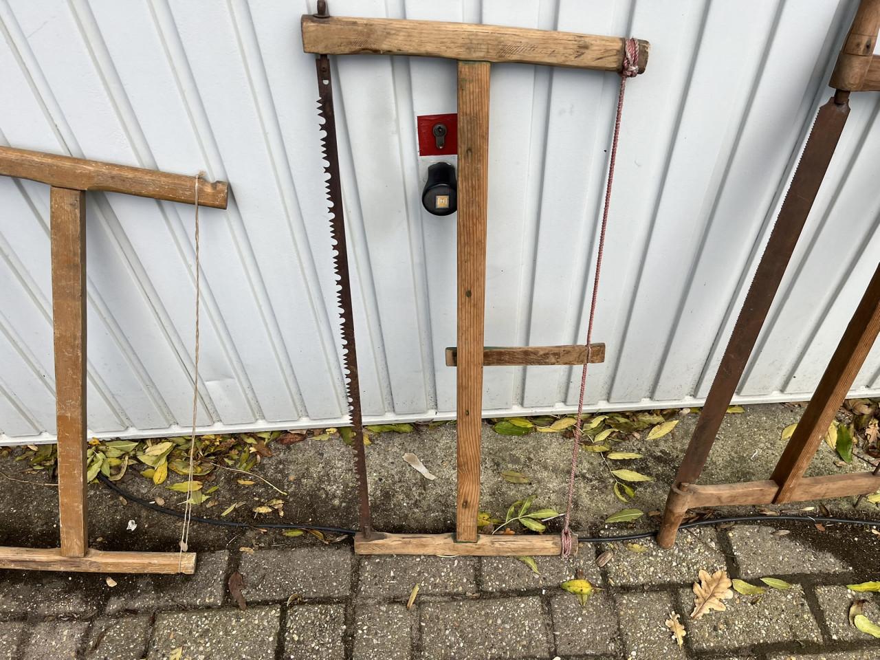 Spanzaag - trekzaag antiek