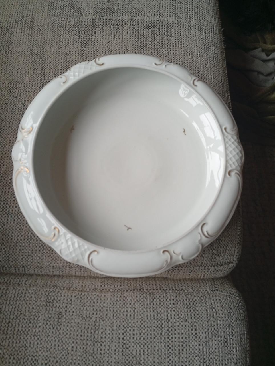 Oude Porseleinen Schaal 34 x 6 cm