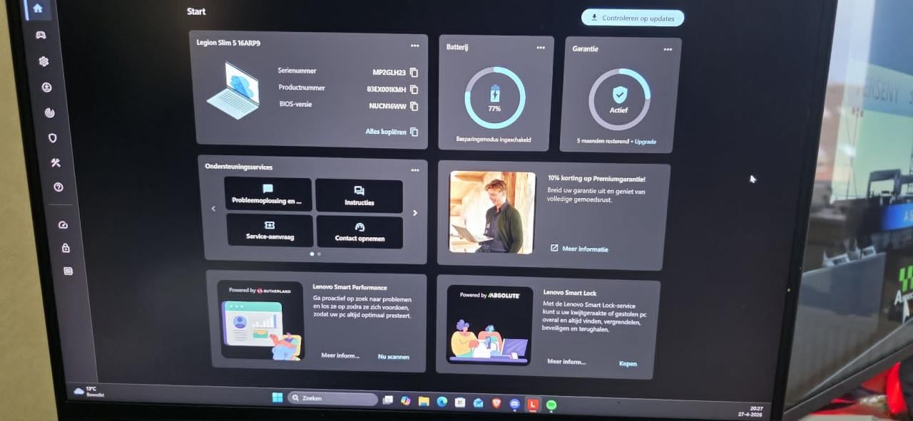 Lenovo legion 5 Slim RTX 4070 MET GARANTIE
