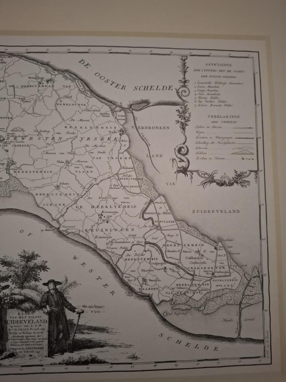 Oude kaart Zuid-Beveland